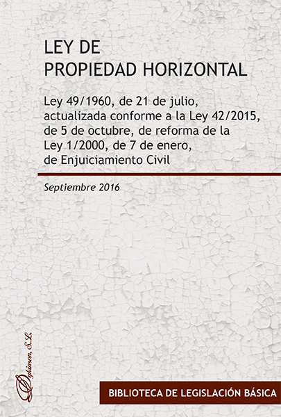 Ley de Propiedad Horizontal. 9788490859315