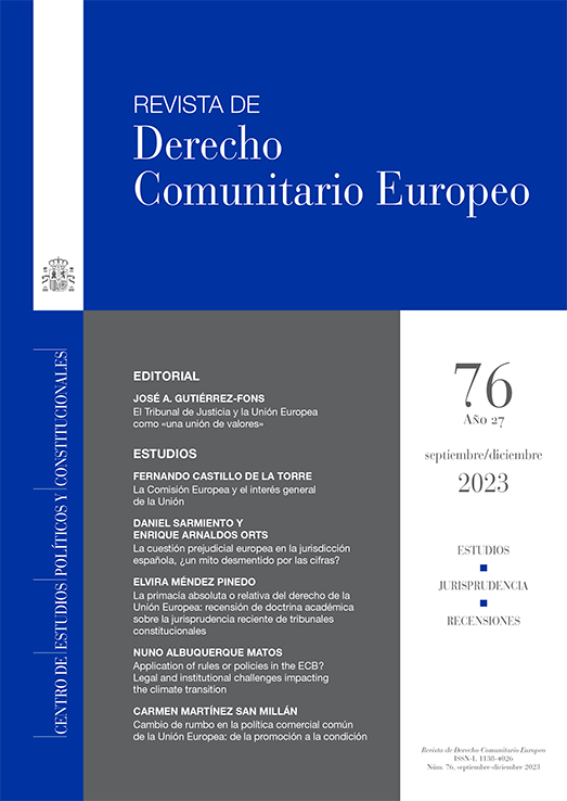 Revista de Derecho Comunitario Europeo. Número 76